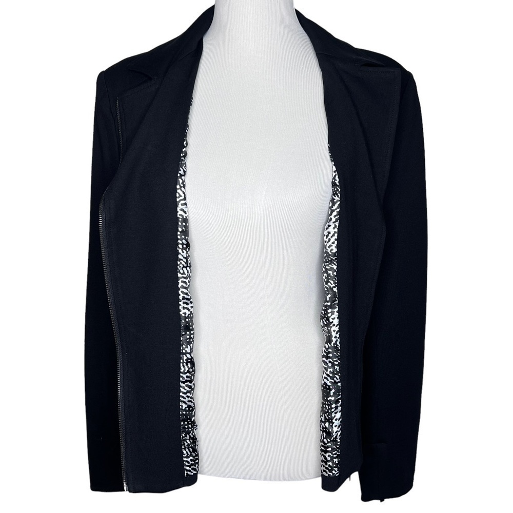 Grace Elements Black Zip Up Jacket Size 10 Zip Cu… - image 8